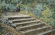 Prospect Park Stairway 1982 Painting by William Hart McNichols