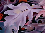 Purple leaves - Abstract modernist nature painting by Georgia O'Keeffe Painting by Georgia O'Keeffe