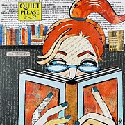 Quiet Please Mixed Media by Beth Hanson