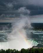 Rainbow over Canadian Horseshoe Falls at Niagara Photograph by Steven Heap