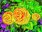 Ranunculus Blooms Digital Art by William Gunn