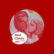 Red Flame ModClassic Art Painting by Enrico Garff