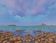 Red Lighthouse Digital Art by Eris And AI