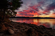Red Sunrise on Lake Allatoona Photograph by Anthony Hightower
