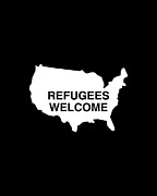 Refugees Welcome USA Digital Art by Flippin Sweet Gear