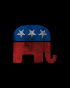 Republican Elephant Retro Digital Art by Flippin Sweet Gear