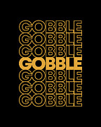 Retro Gobble Gobble Thanksgiving Turkey Digital Art by Flippin Sweet Gear