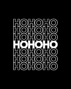 Retro Ho Ho Ho Santa Christmas Digital Art by Flippin Sweet Gear