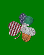 Retro Irish American St Patricks Day Shamrock Digital Art by Flippin Sweet Gear