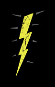 Retro Lightening Bolt Digital Art by Flippin Sweet Gear
