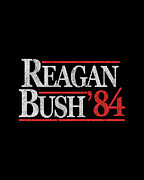 Retro Reagan Bush 1984 Digital Art by Flippin Sweet Gear