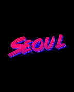 Retro Seoul Korea Digital Art by Flippin Sweet Gear