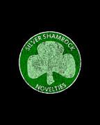Retro Silver Shamrock Novelties Digital Art by Flippin Sweet Gear