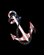 Retro USA Flag Anchor Digital Art by Flippin Sweet Gear
