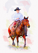 Riding for the Brand Digital Art by Carla E