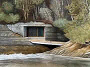 Riverside Hideaway Digital Art by Eris And AI