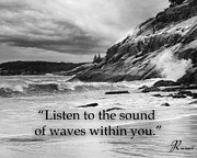 Rumi Waves Quote Mixed Media by Dan Sproul