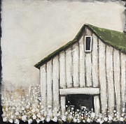 Sage Barn Painting by Lucia Stewart