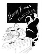 Santa Claus on What's My Line? Drawing by Al Hirschfeld