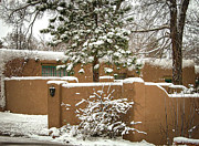 Santa Fe Snow and Adobe Elegance Photograph by Rebecca Herranen