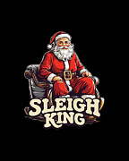 Santa Sleigh King Christmas Digital Art by Flippin Sweet Gear
