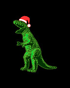 Santasaurus Digital Art by Flippin Sweet Gear