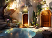 Secluded Pool Digital Art by Eris and AI