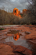 Sedona Sunset Reflection Photograph by Sunniye Buesing