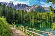 Serenity by Lake Carezza in the Dolomites Photograph by Steven Dos Remedios