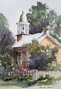 Shelburne Schoolhouse Painting by Amanda Amend