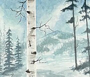 Ski Country Painting by Judy Strickland