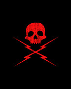 Skull And Bolts Retro Digital Art by Flippin Sweet Gear