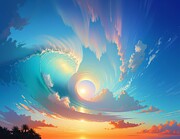Sky Wave Digital Art by Eris And AI