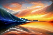 Slocan Sunset Digital Art by Ursula Abresch