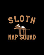 Sloth Nap Squad Digital Art by Flippin Sweet Gear