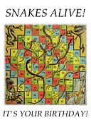 Snakes Alive Birthday Mixed Media by Richard Reeve