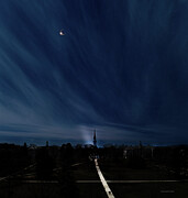 Solar eclipse over Mead Chapel in Middlebury, Vermont Photograph by Eric Killorin