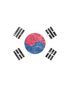 South Korea Retro Digital Art by Flippin Sweet Gear