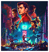 Spiderman No Way Home - Cyberpunk Edition Digital Art by Kirania Finest