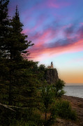 Split Rock Lighthouse Sunset Orton Photograph by Dan Sproul