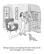 Spring Cleaning Drawing by Anjali Chandrashekar