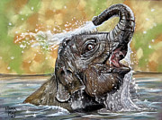 Squirt Gun Painting by Mark Ray