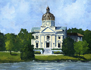 St. Catharine's Church Painting by Robert Loder Jr