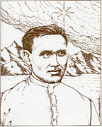 St Damien of Molokai Painting by William Hart McNichols