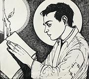 St John Berchmans, SJ Drawing by William Hart McNichols