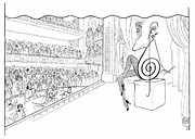 Standing Ovation Drawing by Al Hirschfeld