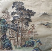 Standing quietly in the East Pavilion Painting by Yimeng Zhao