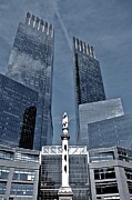 Statue of Christopher Columbus Amidst Skyscrapers in New York City Photograph by Travel Essayist