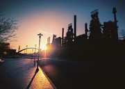 SteelStacks Sunset in Soft Focus Photograph by Jason Fink