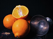 Still Life - Oranges and Wine Photograph by Robert Niemeier